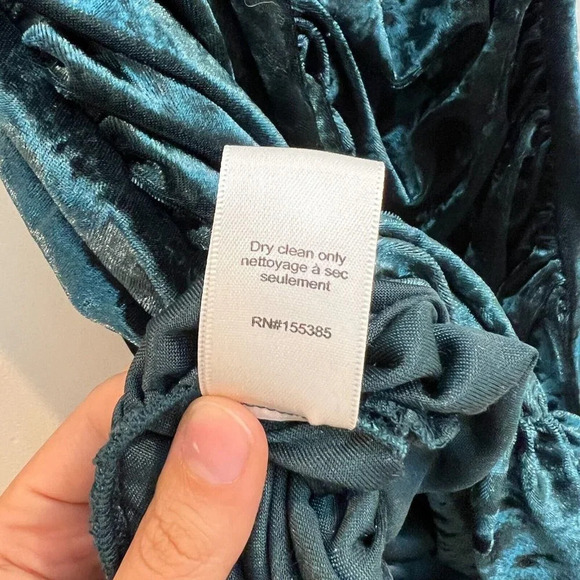 Ronny Kobo Yesenia Teal Green Velvet Cutout Mini Dress Women's Size Small NWT - Picture 12 of 12